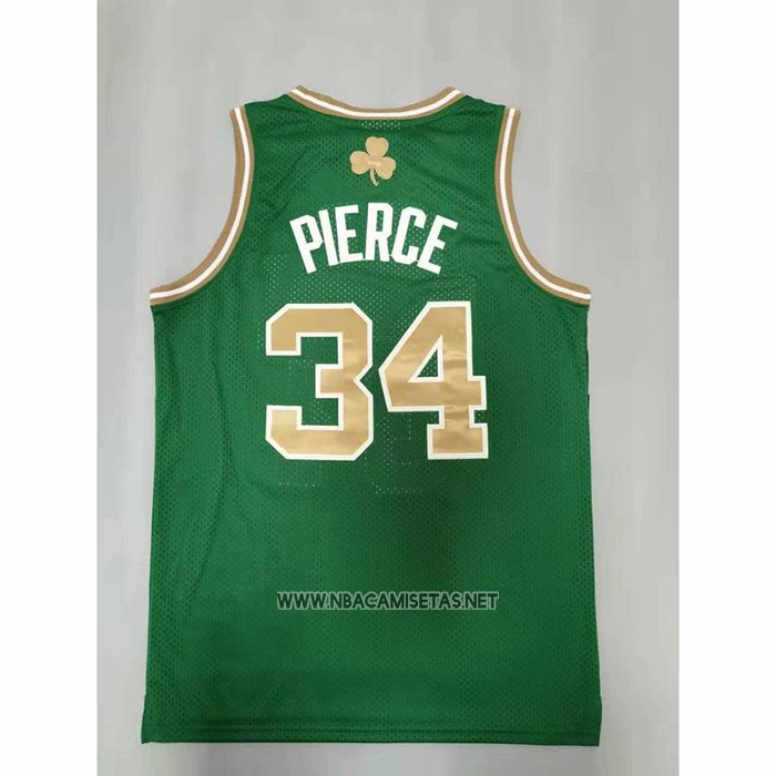 Camiseta Boston Celtics Paul Pierce NO 34 Mitchell & Ness 2007-08 Verde